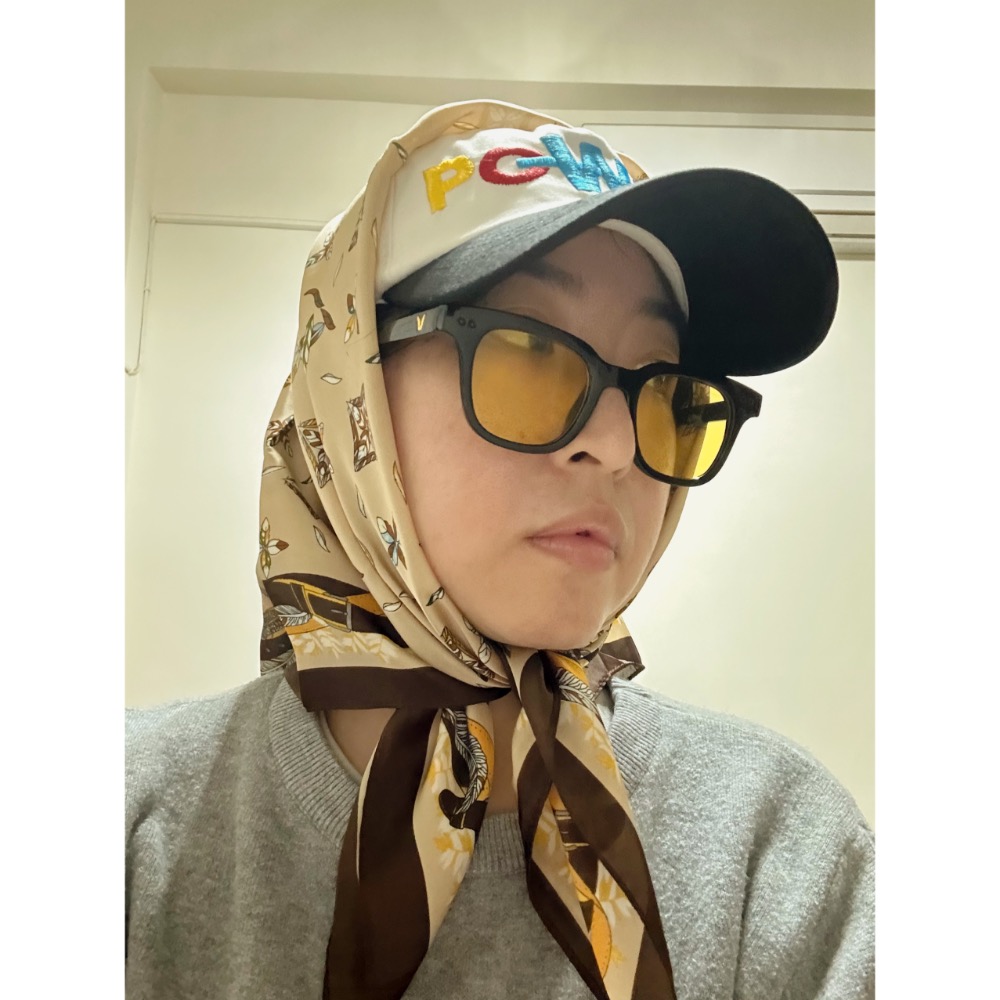 GD 老奶奶風 超值套餐 （POWER帽+頭巾+黃墨鏡）-細節圖2