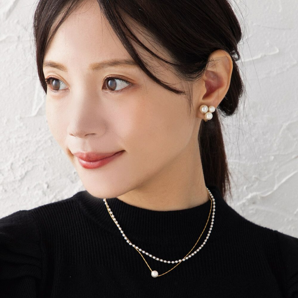 『VITA』【日製飾品｜典雅珍珠夾式耳環】-細節圖3