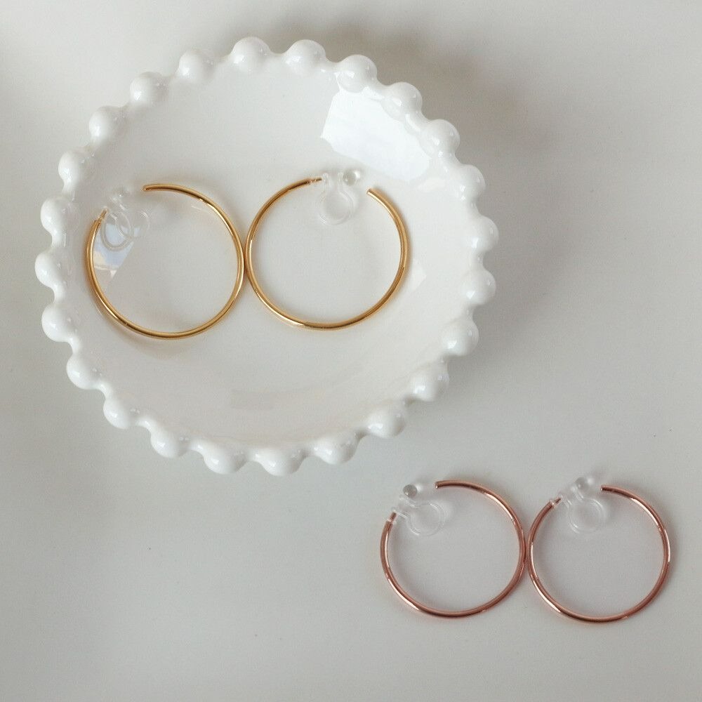 『VITA』【日製飾品｜百搭款金屬圈夾式耳環】-細節圖5