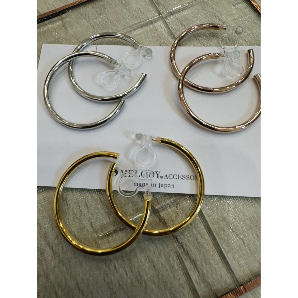 『VITA』【日製飾品｜百搭款金屬圈夾式耳環】-細節圖6