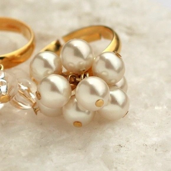 『VITA』日製飾品｜垂墜珍珠戒指】-細節圖2