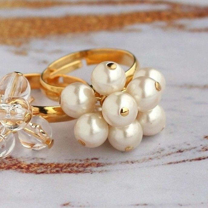 『VITA』日製飾品｜垂墜珍珠戒指】-細節圖3