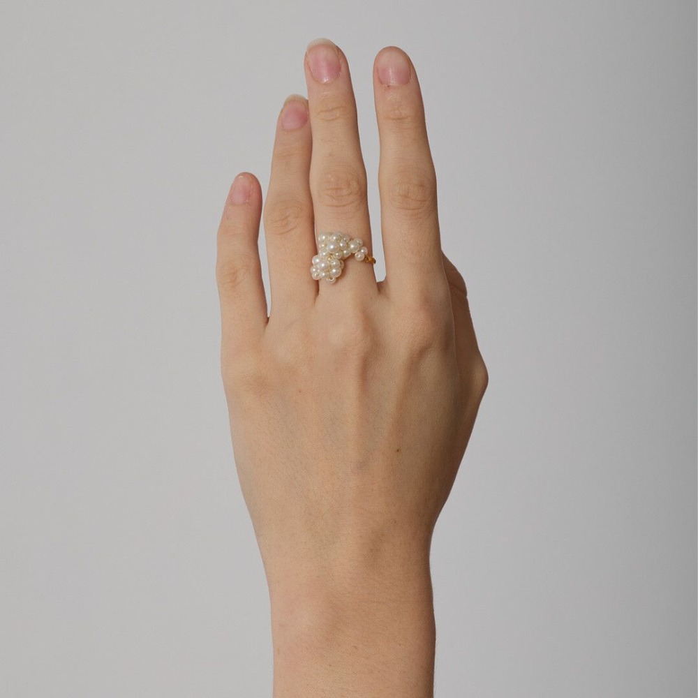 『VITA』【日製飾品｜不規則珍珠戒指】-細節圖2