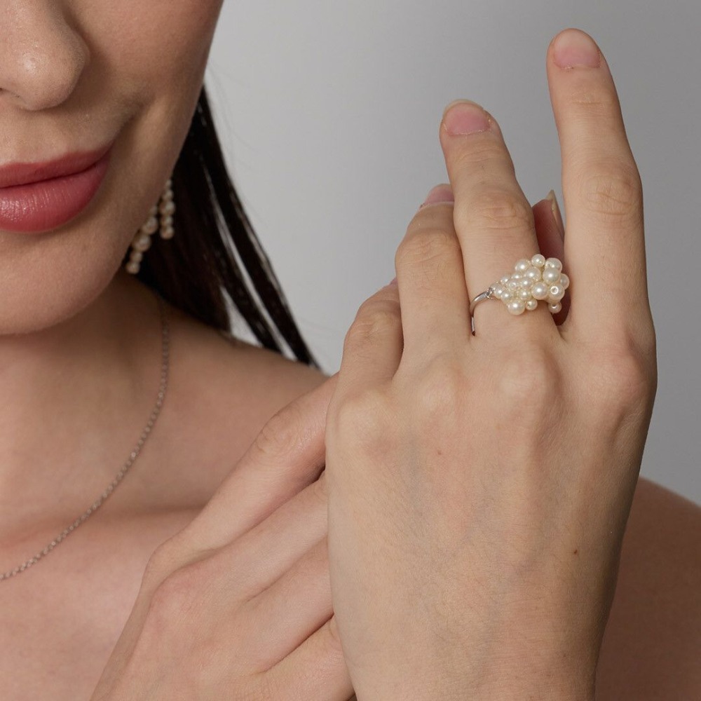 『VITA』【日製飾品｜不規則珍珠戒指】-細節圖3