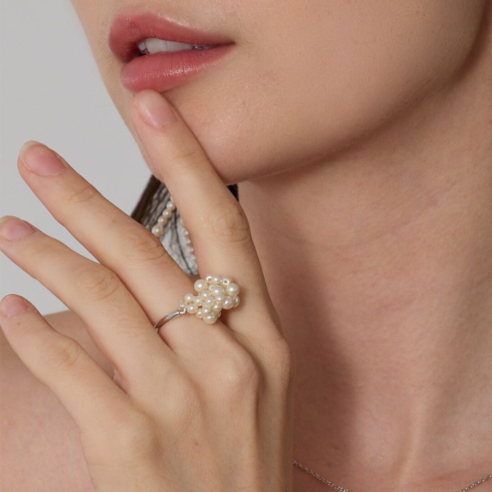 『VITA』【日製飾品｜不規則珍珠戒指】-細節圖4