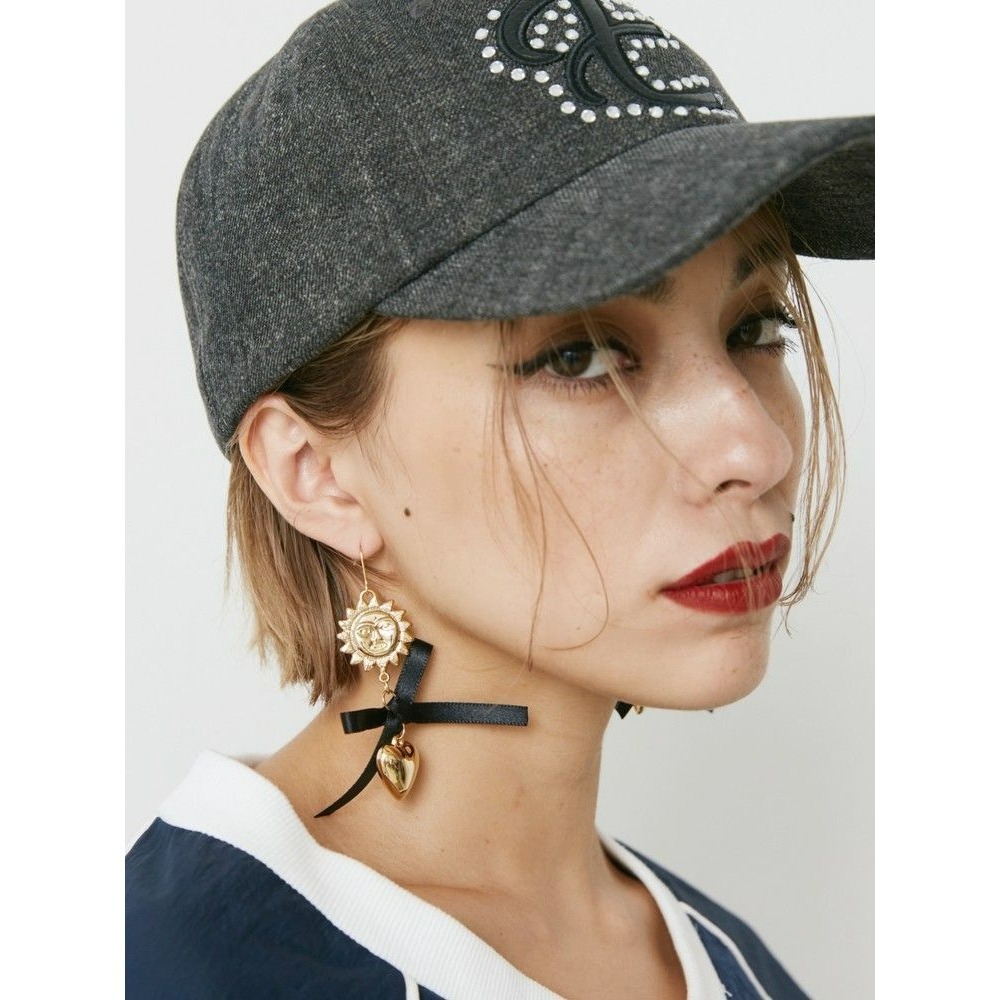 『VITA』【日牌飾品｜EVRIS 日月緞帶耳環】-細節圖2