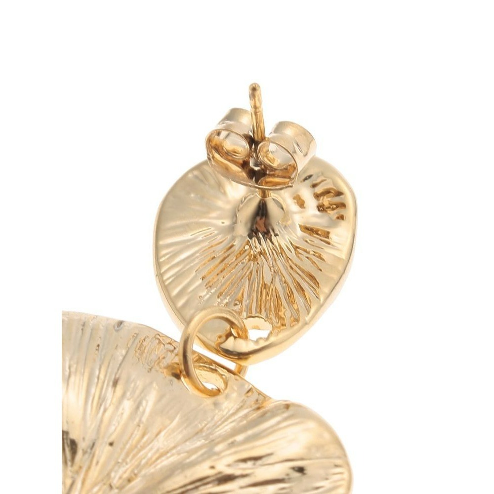 『VITA』【日牌飾品｜EVRIS 金屬幾何凹凸大耳環】-細節圖3