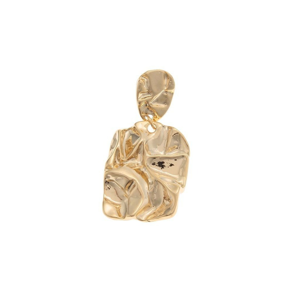 『VITA』【日牌飾品｜EVRIS 金屬幾何凹凸大耳環】-細節圖4