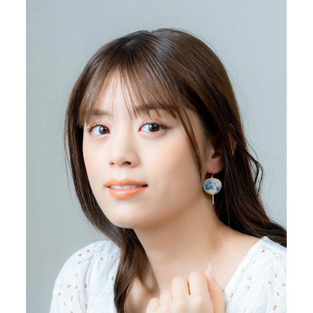 『VITA』【日製飾品｜和風扇子耳勾耳環】-細節圖3