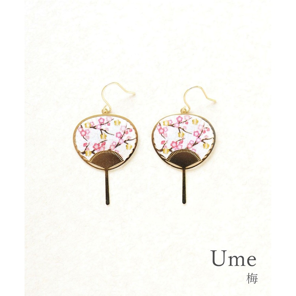 『VITA』【日製飾品｜和風扇子耳勾耳環】-細節圖4