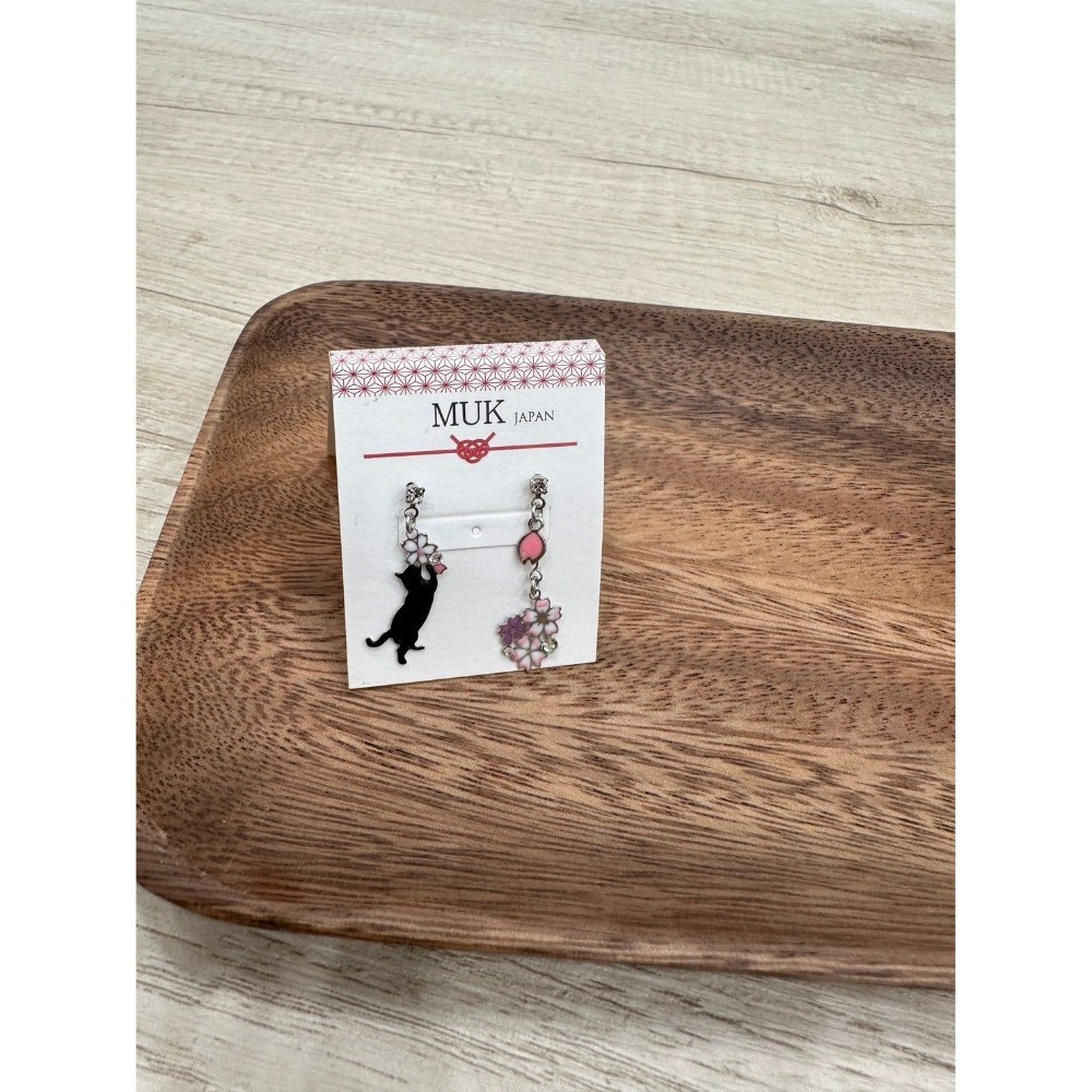 『VITA』【日製飾品｜貓咪不對稱耳環】-細節圖3