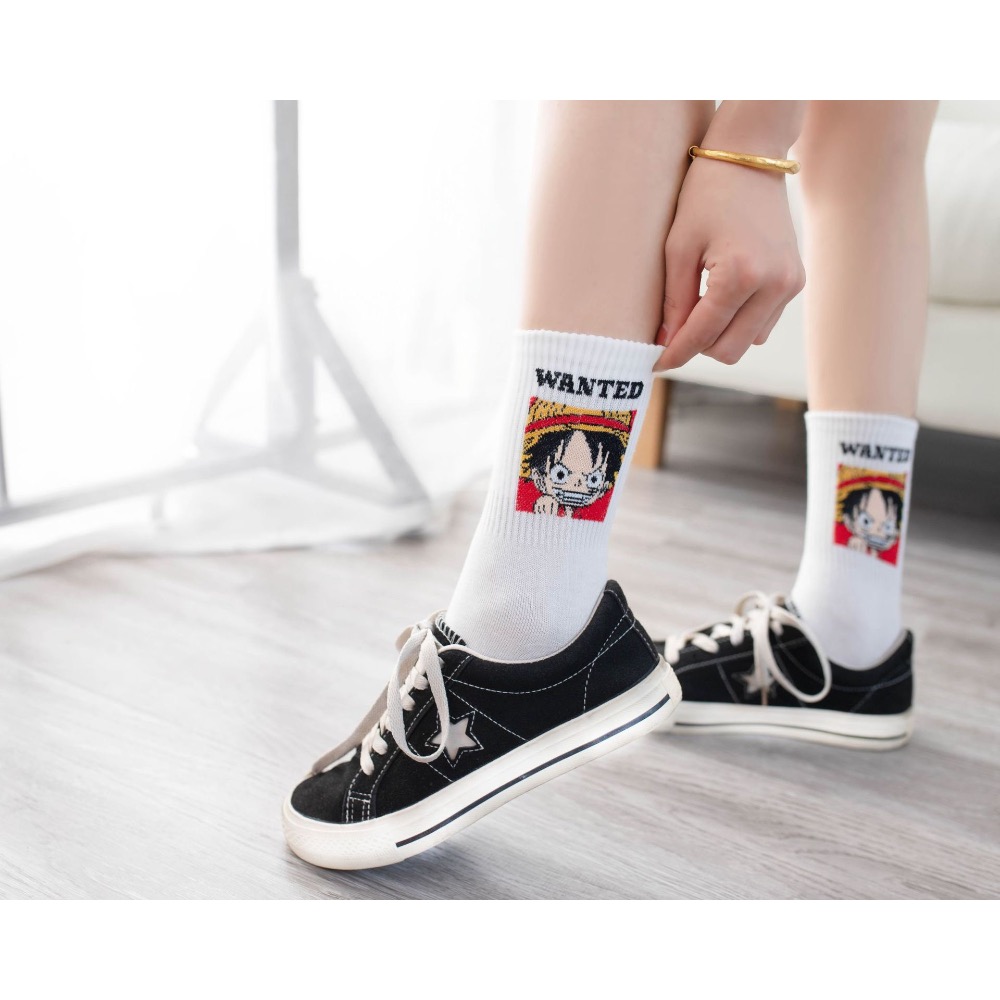 航海王襪 喬巴襪 魯夫短襪 one piece 動漫襪子 海賊王短襪 日系 卡通角色襪 可愛襪子 學生襪 女 踝襪-細節圖4