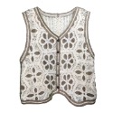 風車轉轉花刺繡鈎花短版背心針織馬甲 短版背心 新款刺繡手鉤花復古女設計感小眾顯瘦百搭小外套 日系小背心 外搭短款背心-規格圖11