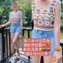 💐波希米亞民族風針織鉤花刺繡鏤空小背心💐 很漂亮的圖騰花編織圖案 很適合渡假穿搭 豐富熱情的顏色搭配穿著整個心情都變好了-規格圖11