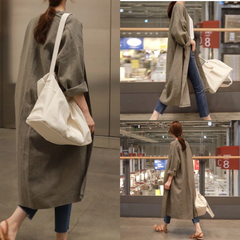 ￼（時尚單品上裝）🪴韓版寬鬆棉麻開衫長款過膝很仙的外套🪴 時尚遮陽防曬長版顯瘦長外套 衣櫥必備單品長版顯仙女漂漂氣質外套-細節圖10
