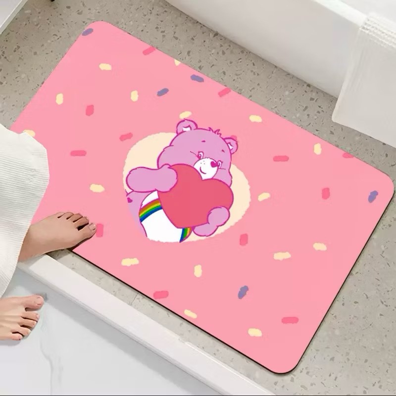 🌟現貨🌈carebears彩虹熊防滑地墊 硅藻泥吸水地墊 可愛地墊-規格圖6
