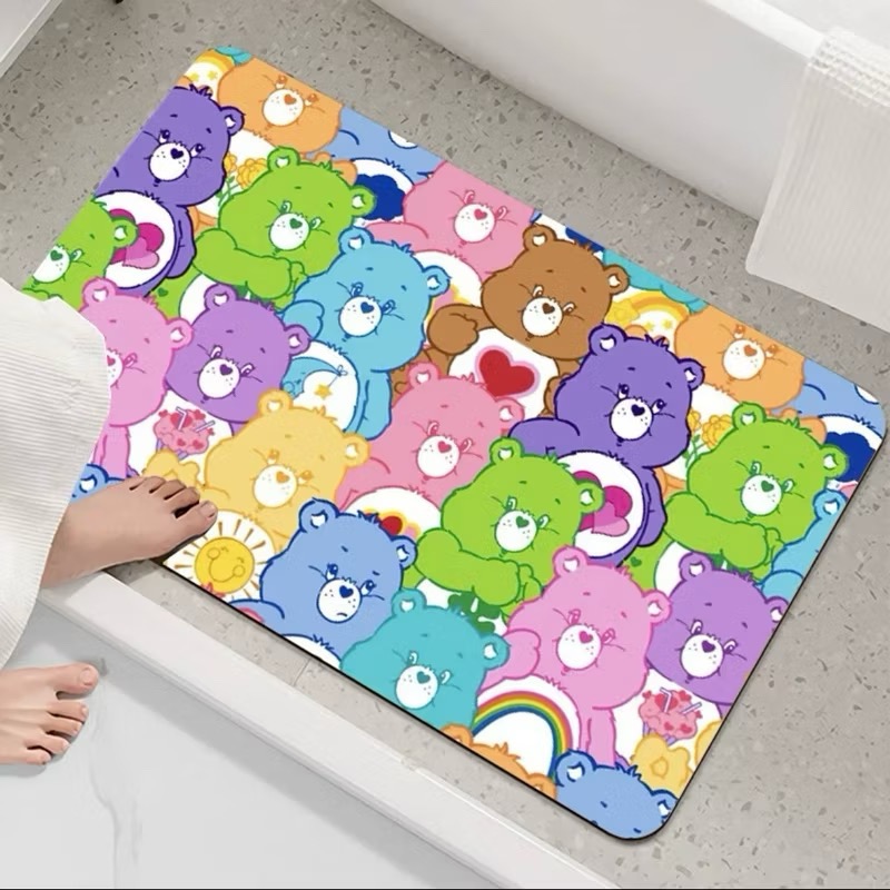 🌟現貨🌈carebears彩虹熊防滑地墊 硅藻泥吸水地墊 可愛地墊-規格圖6