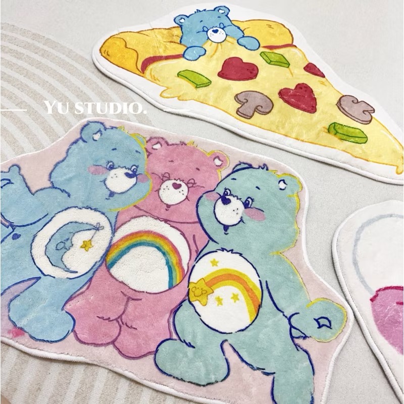 🌟現貨🌈carebears彩虹熊 仿羊絨地毯地墊 踏墊 可愛地墊 🉑️機洗-細節圖2