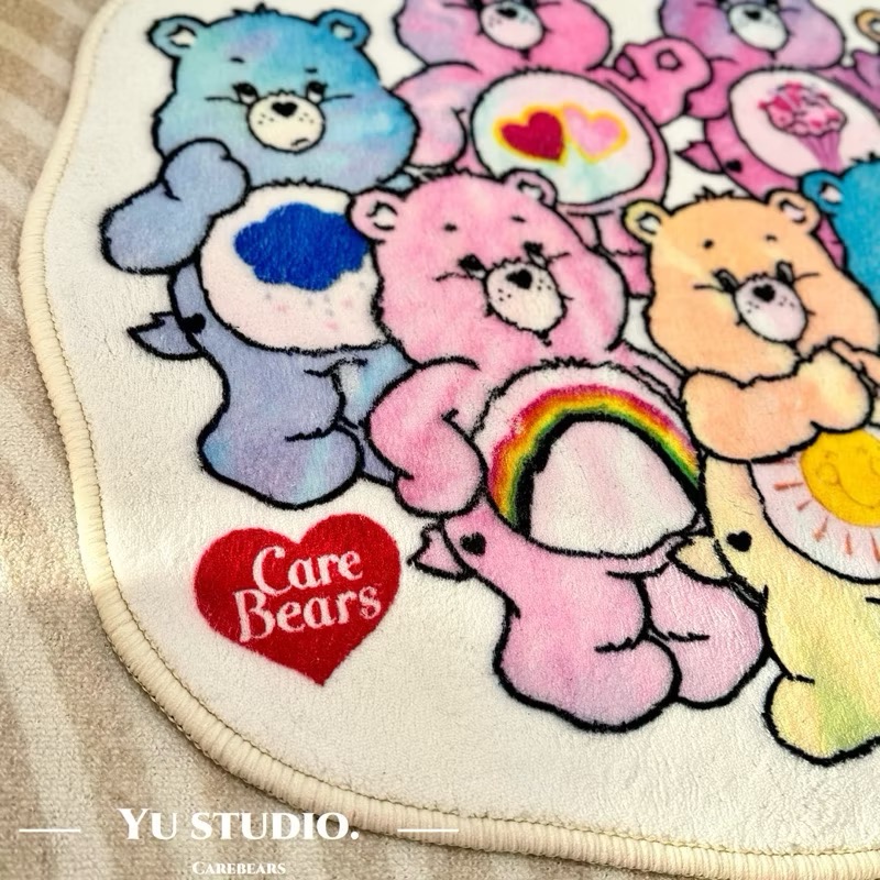 🌟現貨🌈carebears彩虹熊 仿羊絨地毯地墊 踏墊 可愛地墊 🉑️機洗-細節圖4