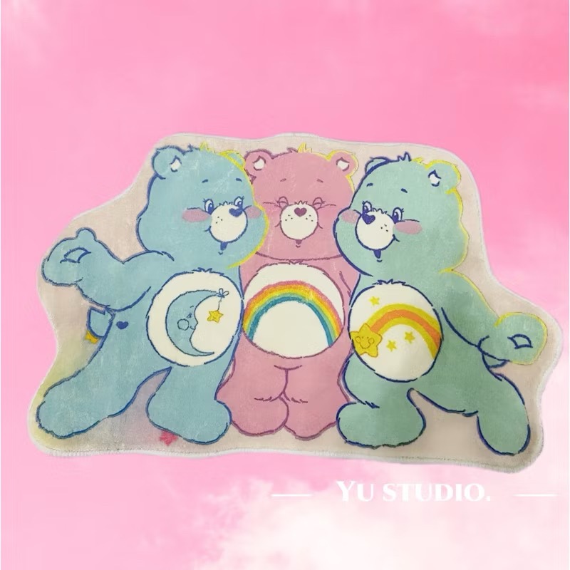 🌟現貨🌈carebears彩虹熊 仿羊絨地毯地墊 踏墊 可愛地墊 🉑️機洗-規格圖6