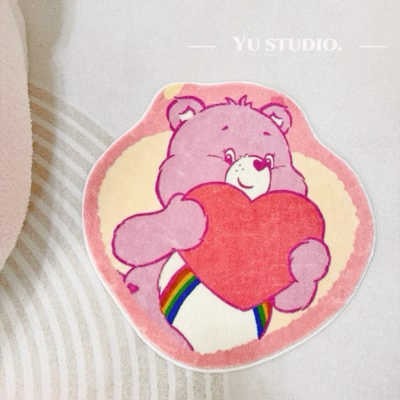 🌟現貨🌈carebears彩虹熊 仿羊絨地毯地墊 踏墊 可愛地墊 🉑️機洗-規格圖6