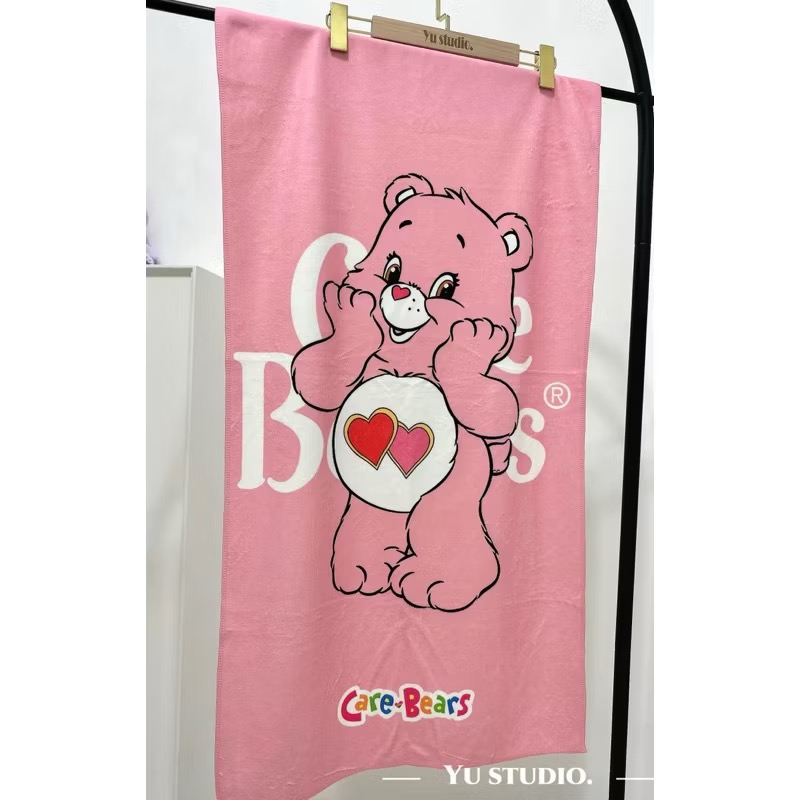 🌟現貨🌈carebears彩虹熊浴巾 毛巾（四款顏色💕 可愛浴巾-細節圖3