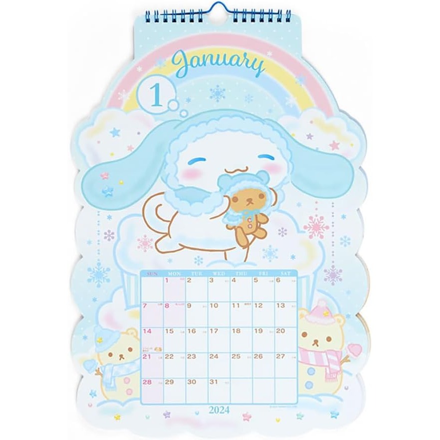 《現貨》三麗鷗Sanrio~大耳狗 Cinnamoroll 造型2024掛曆~日本正品~心心小舖-細節圖2