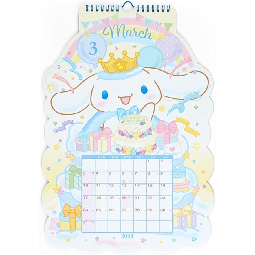 《現貨》三麗鷗Sanrio~大耳狗 Cinnamoroll 造型2024掛曆~日本正品~心心小舖-細節圖3