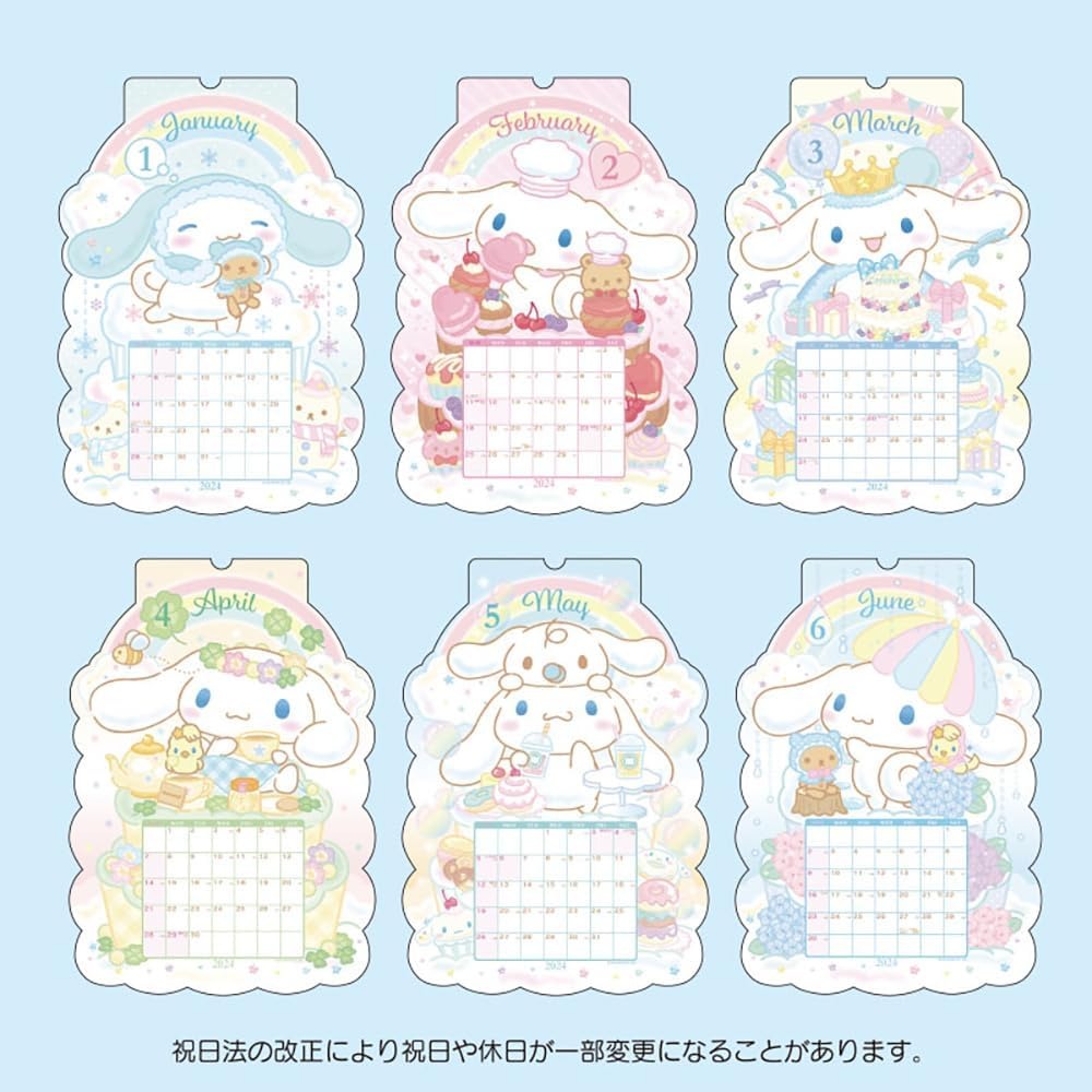 《現貨》三麗鷗Sanrio~大耳狗 Cinnamoroll 造型2024掛曆~日本正品~心心小舖-細節圖8