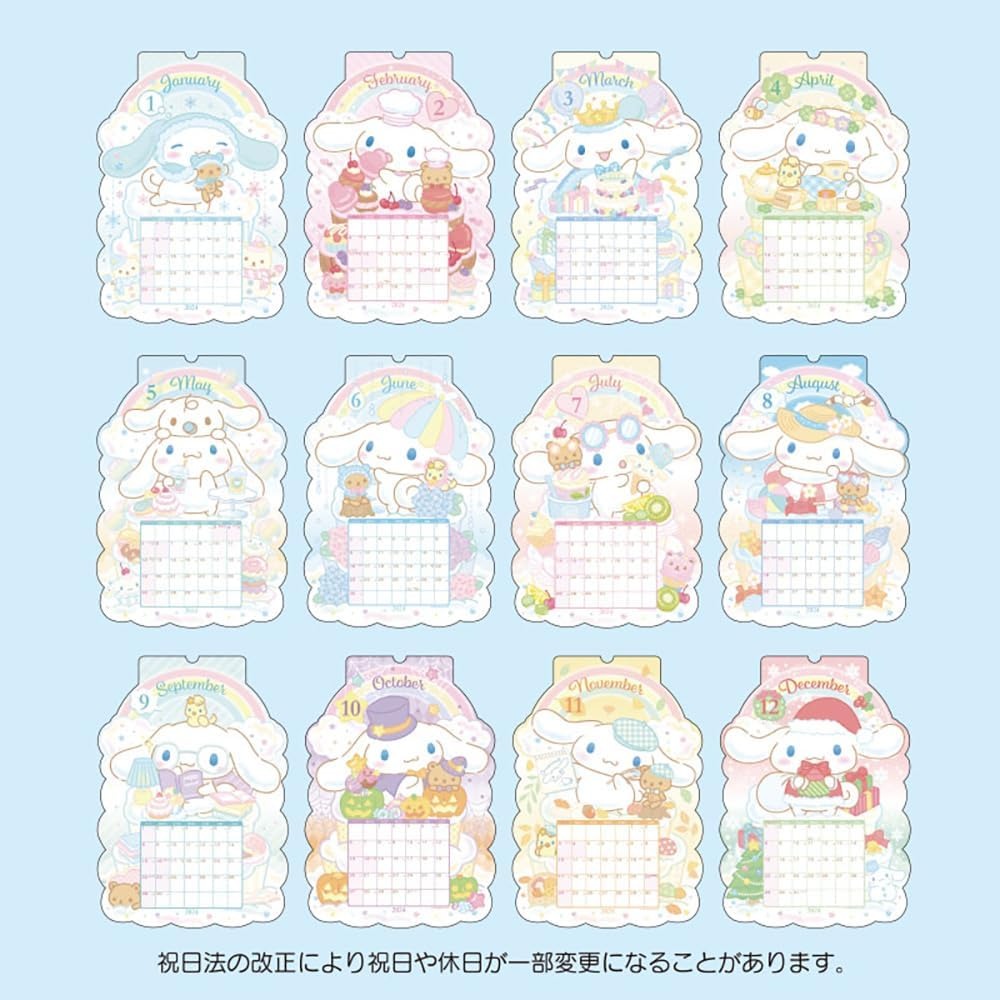《現貨》三麗鷗Sanrio~大耳狗 Cinnamoroll 造型2024掛曆~日本正品~心心小舖-細節圖9