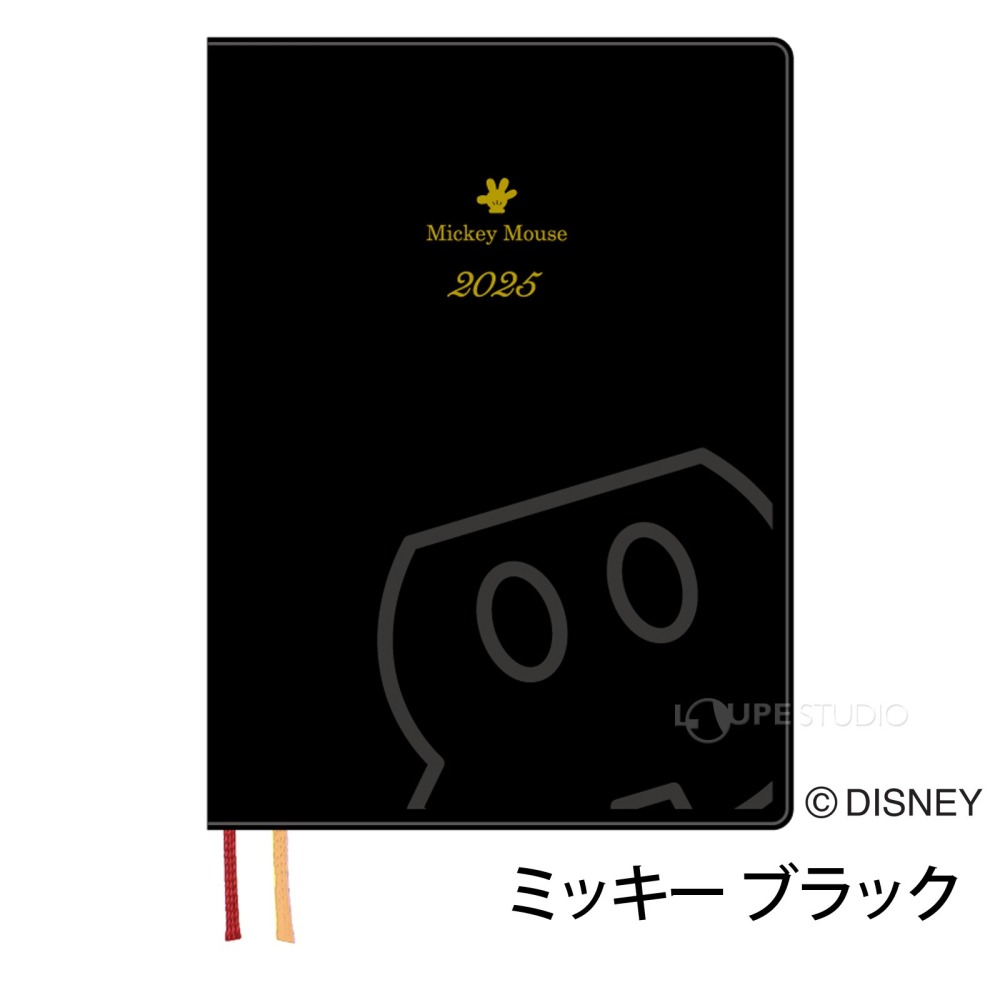 迪士尼DISNEY《現貨》米奇 米妮 奇奇蒂蒂 燙金 2025行事曆/日誌本/手帳B6週計畫～日本製～共6款～心心小舖-細節圖2
