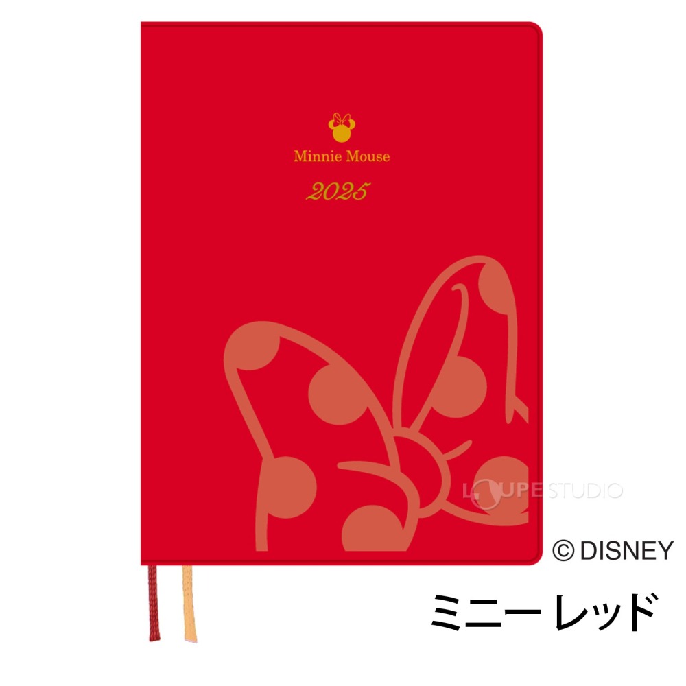 迪士尼DISNEY《現貨》米奇 米妮 奇奇蒂蒂 燙金 2025行事曆/日誌本/手帳B6週計畫～日本製～共6款～心心小舖-細節圖3