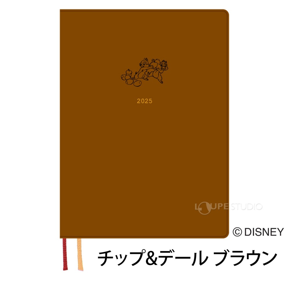 迪士尼DISNEY《現貨》米奇 米妮 奇奇蒂蒂 燙金 2025行事曆/日誌本/手帳B6週計畫～日本製～共6款～心心小舖-細節圖7