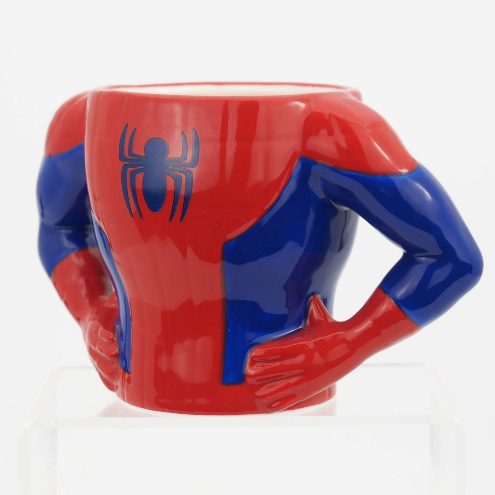 漫威MARVEL《現貨8折》復仇者聯盟 蜘蛛人 鋼鐵人 美國隊長~趣味造型陶瓷馬克杯~日本正品~共3款-細節圖6