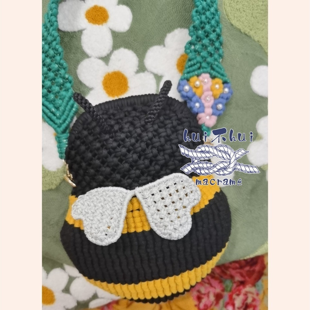 熊貓包手工編繩macrame-細節圖2