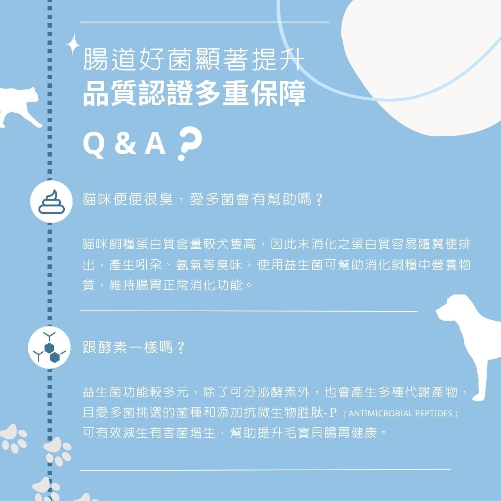 🐶新館開幕慶 肽愛你 愛多菌 犬貓專用 寵物腸胃益生菌150g💧天然抗菌胜肽 增強免疫力 消化 抗微生物肽 皮膚敏感-細節圖6