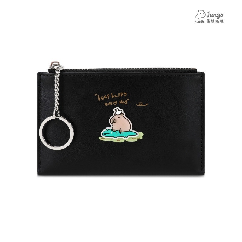 【俊購商城】卡皮巴拉新款可愛卡包 零錢包 卡通動漫水豚 迷你便攜零錢包 PU卡套 拉鍊零錢包-規格圖8