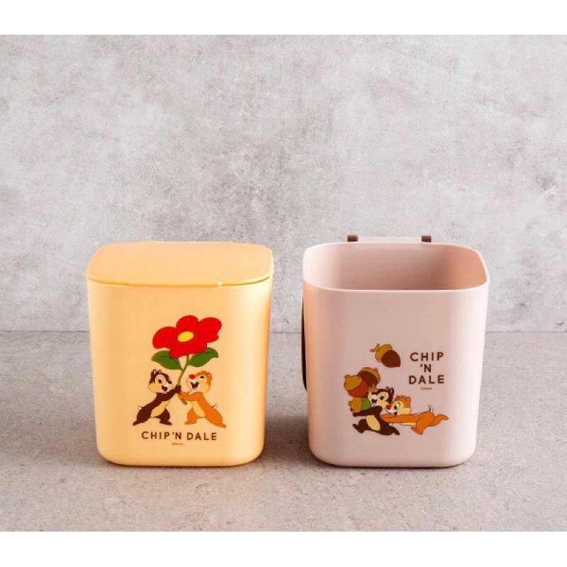 《正版》韓國 大創 Daiso 迪士尼 奇奇蒂蒂 花栗鼠 桌上型 車用 迷你 垃圾桶 筆筒 置物盒 收納盒-細節圖4