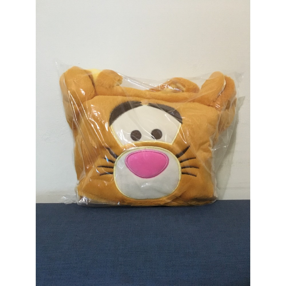 《全新未拆》迪士尼 玩具總動員 三眼怪 小熊維尼 跳跳虎 絨毛單面 隨身包 小提袋 手拿包 托特包 手提包-細節圖5