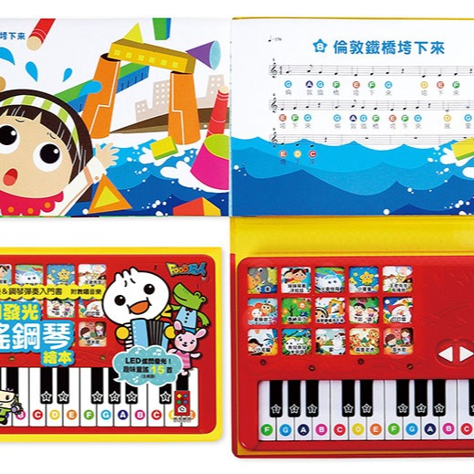 有聲書 風車-閃閃發光童謠鋼琴繪本*新版-FOOD超人-細節圖2