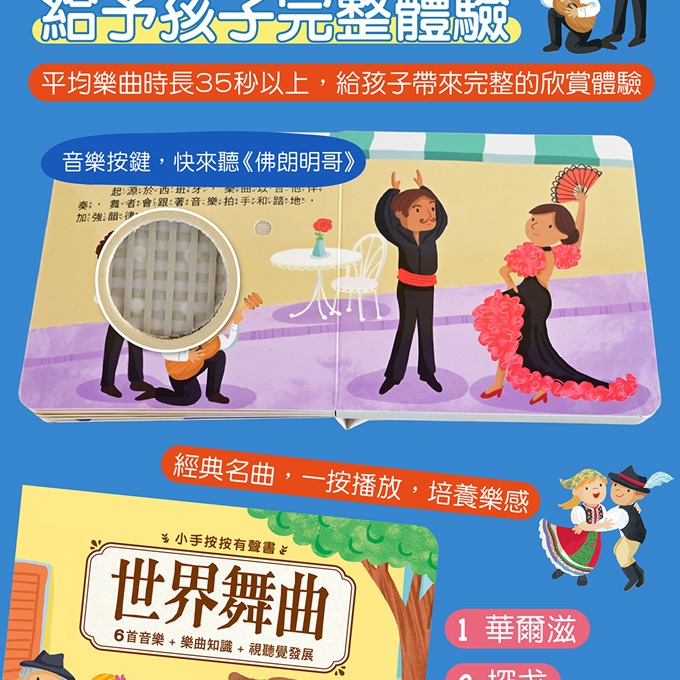 有聲書 風車 小手按按有聲書 世界舞曲 交響樂-Food超人-細節圖3