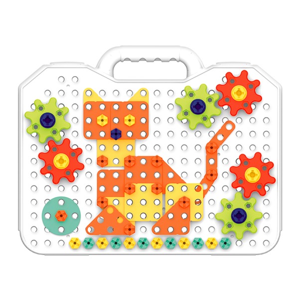 Okids博士積木 立體組裝工程師295pcs~電動擬真工具 樂趣up! 小牛津-細節圖4