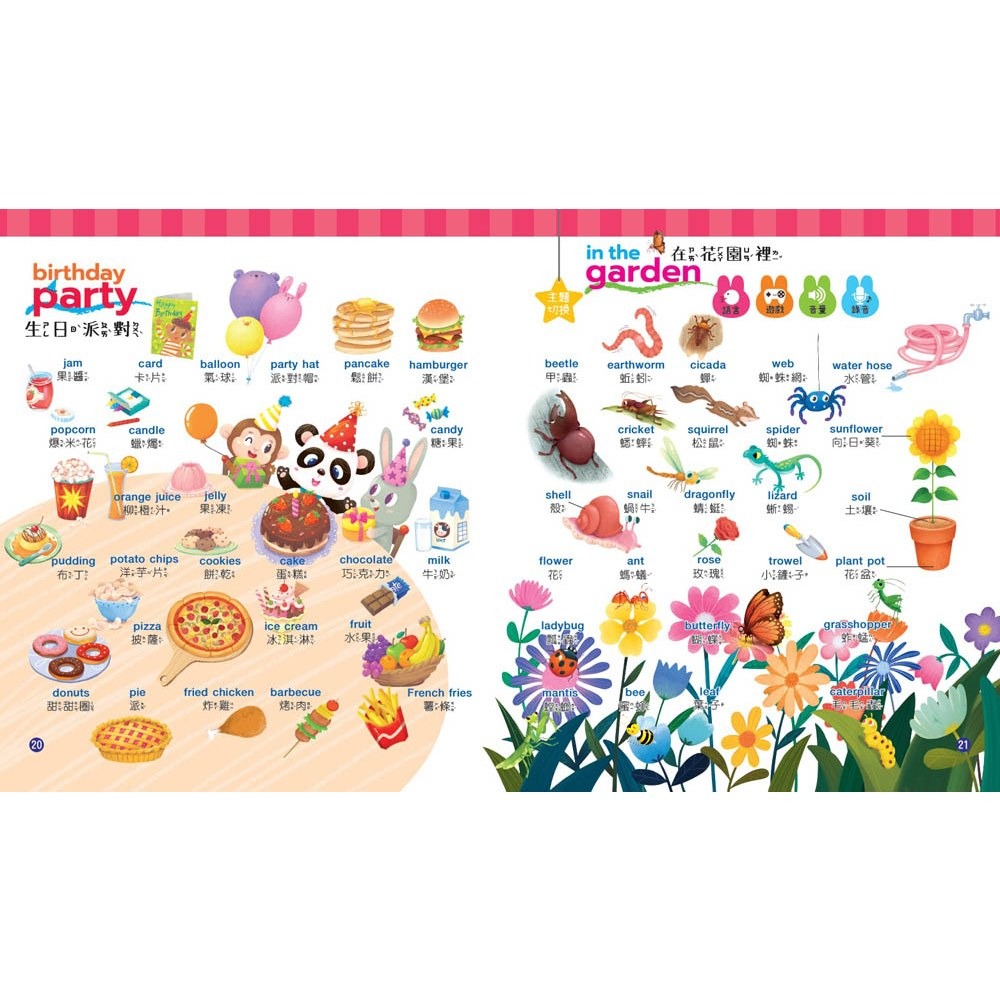 有聲書 幼福 手指按按單字圖畫點讀書~中、英、台三語有聲Pro版-細節圖3