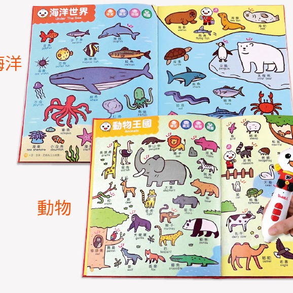 點讀筆 風車 中英台點讀百科:1200個單字+100句會話+20首歌謠-FOOD超人-細節圖3