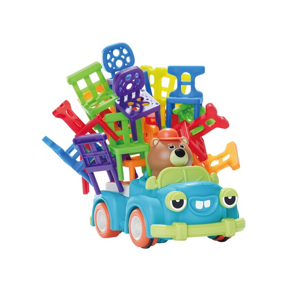 Okids博士積木 小熊搬家疊疊車~會開車的疊疊樂！全家一起趣味共玩 小牛津-細節圖2