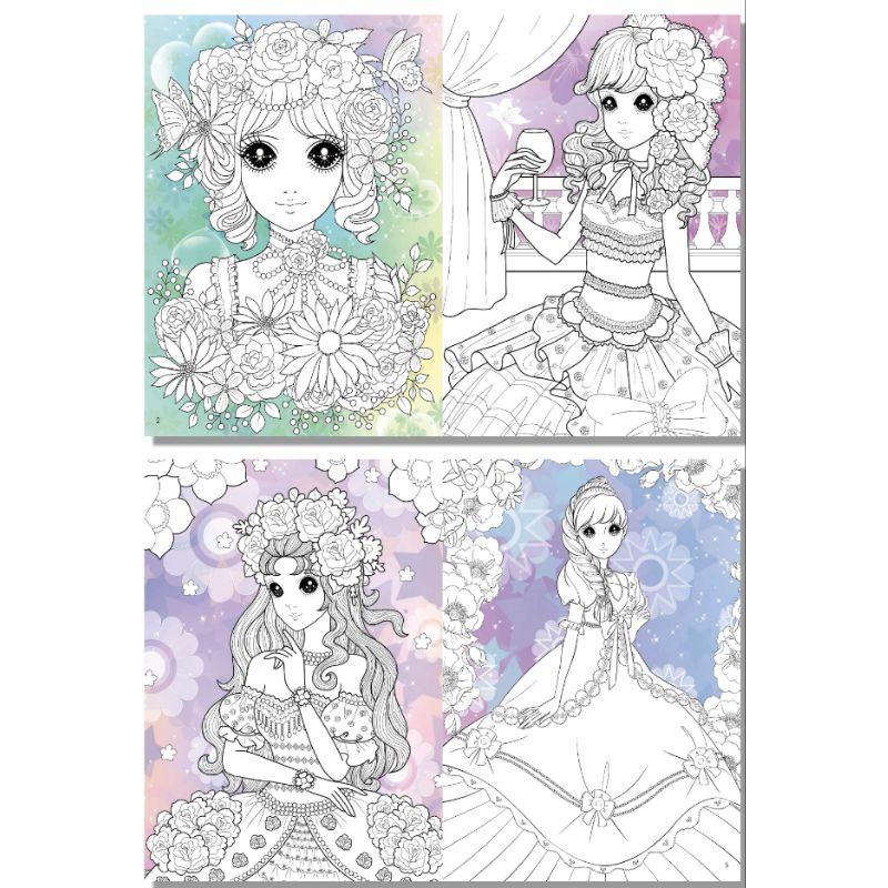 巧育文化 百變公主著色書 舒壓畫冊 整套12書-細節圖3