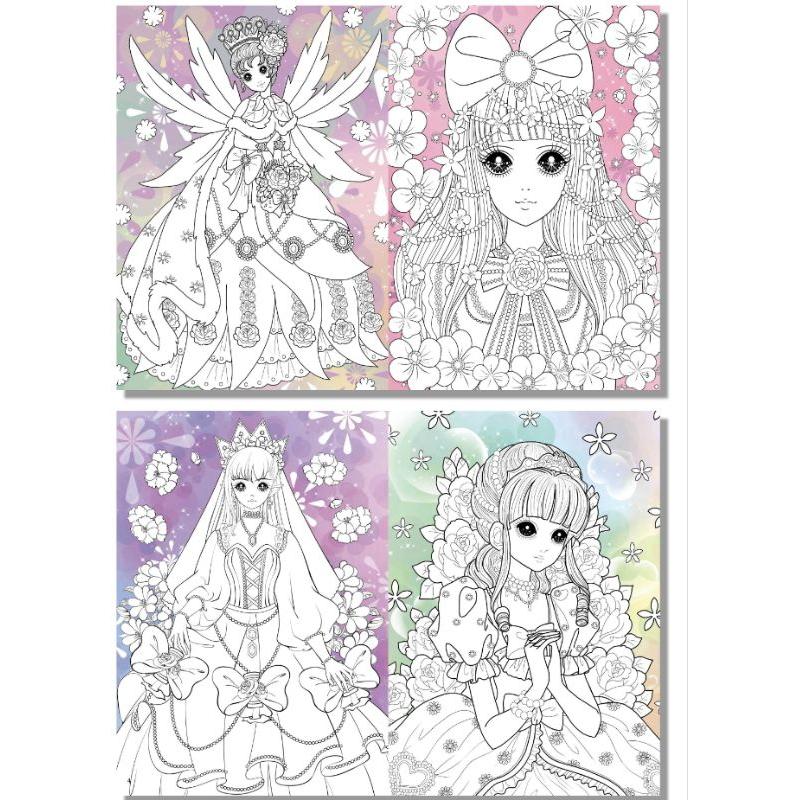 巧育文化 百變公主著色書 舒壓畫冊 整套12書-細節圖4
