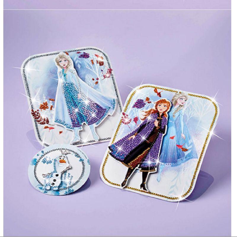 冰雪奇緣2 艾莎 安娜 手作系列-鑽貼畫組 正版-細節圖3