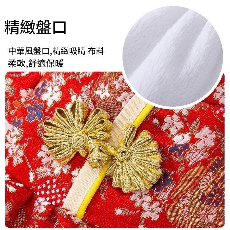 🧨新年白花流蘇唐裝加絨裙子宮廷風🧨-細節圖6