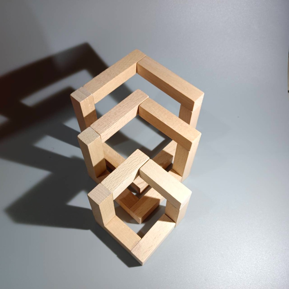 能量星球✳幾何 組合木架 展示架 燈座 月球燈支架 礦物 水晶球 底座 櫸木 實木 萬用架 原木-細節圖3